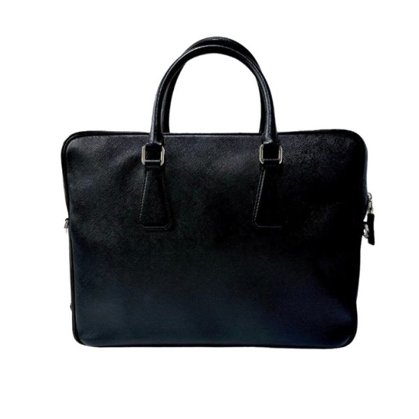 compass1699694630 Prada Saffiano 2way Business Bag Black