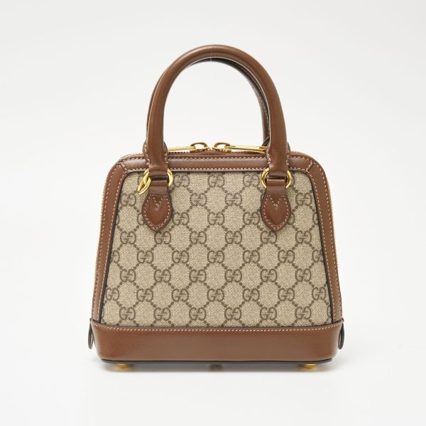 compass1703135810 Gucci Horsebit Supreme Mini Top Handle Bag