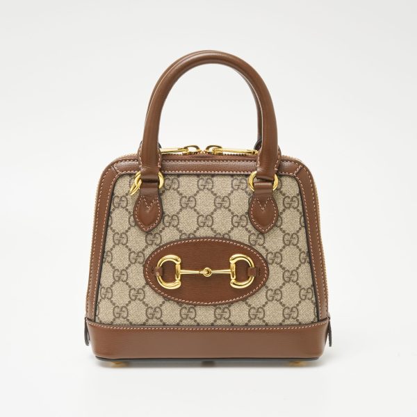 compass1703136111 Gucci Horsebit Supreme Mini Top Handle Bag