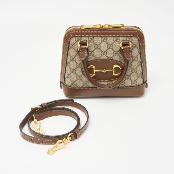 compass1703136139 Gucci Horsebit Supreme Mini Top Handle Bag