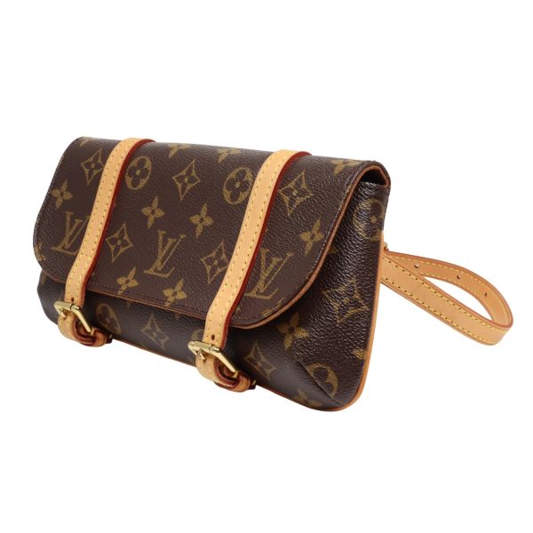 compass1704356828 Louis Vuitton Pochette Marel Waist Pouch Monogram Canvas Brown