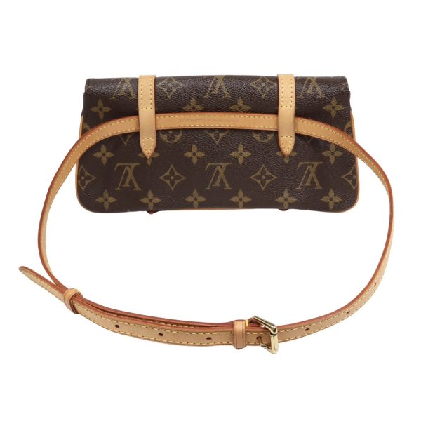 compass1704356835 Louis Vuitton Pochette Marel Waist Pouch Monogram Canvas Brown