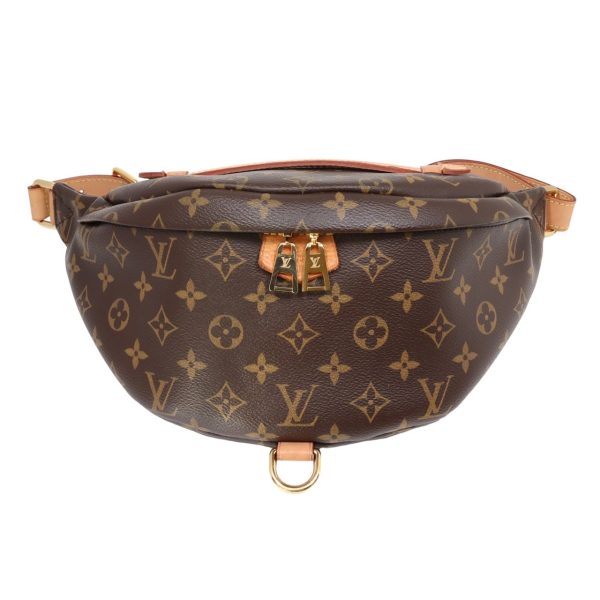 compass1704683301 Louis Vuitton Bum Bag Monogram Canvas Leather Brown