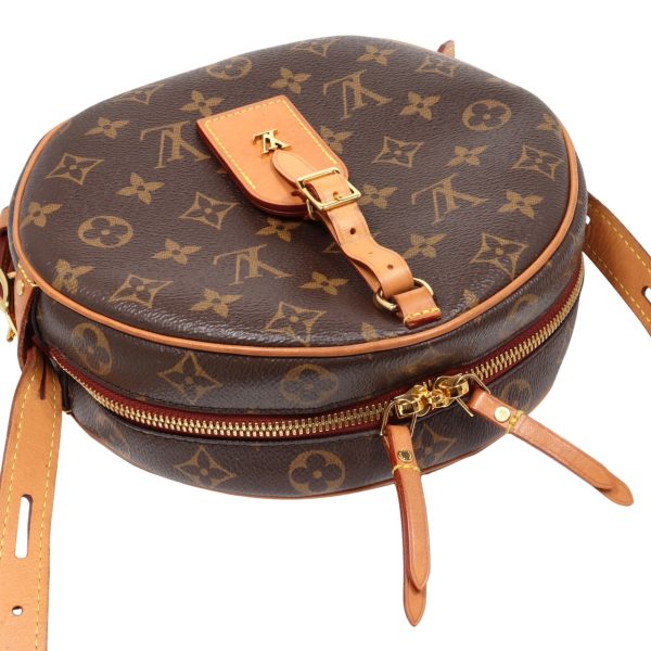 compass1704864557 Louis Vuitton Boite Chapeau Souple MM Monogram Canvas Shoulder Bag Brown