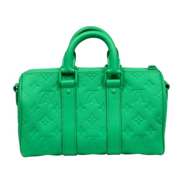 compass1712475057 Louis Vuitton Keepall Bandouliere 25 2way Handbag Monogram Taurillon Leather Green