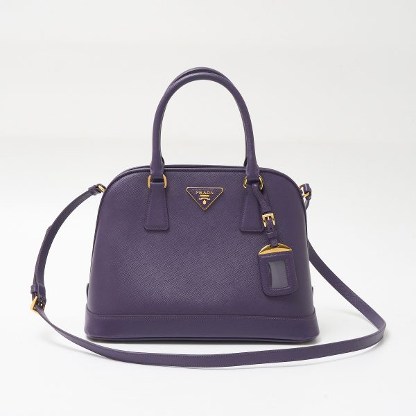 compass1713061949 Prada Saffiano Leather Bag Hand Shoulder Saffiano Leather Nylon Purple Gold