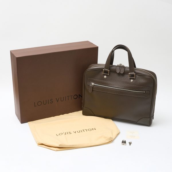 compass1714967010 Louis Vuitton Igor Business Bag Taiga Leather Brown