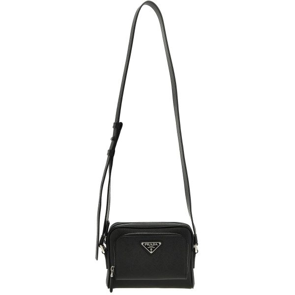 d8a95625debd161 ju 1 Prada Re Nylon Leather Shoulder Strap Bag Black