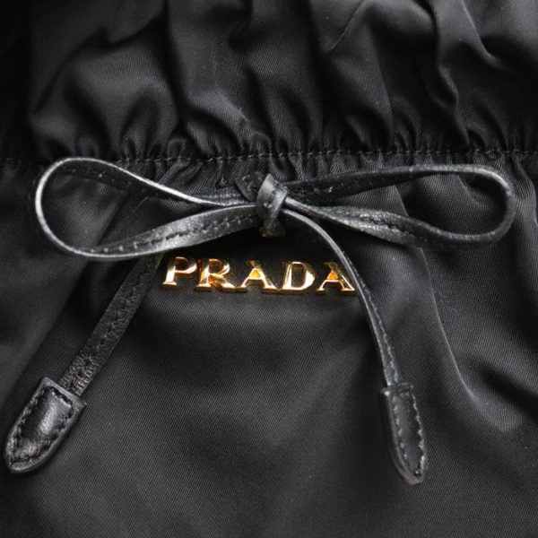 dc23 0818 44 822 Prada Tessuto Ribbon 2Way Shoulder Bag Black