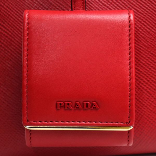 dc23 0915 35 919 Prada Monochrome Small 2Way Shoulder Bag Red