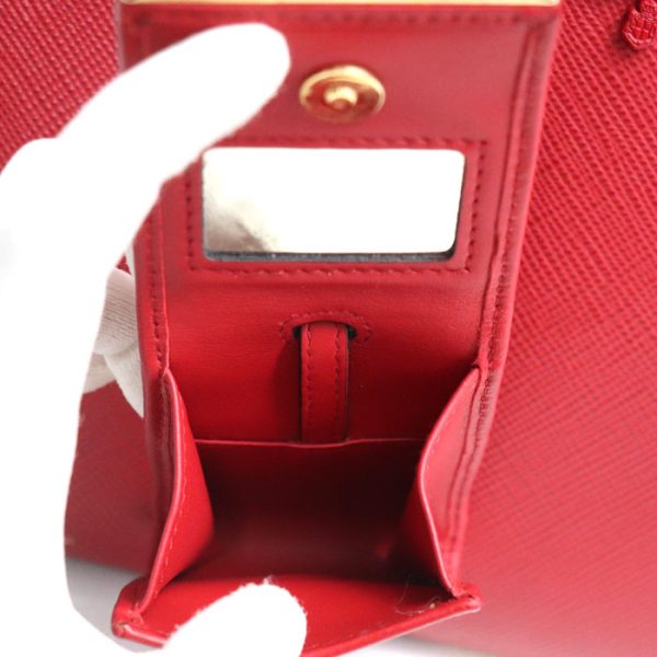 dc23 0915 35 920 Prada Monochrome Small 2Way Shoulder Bag Red