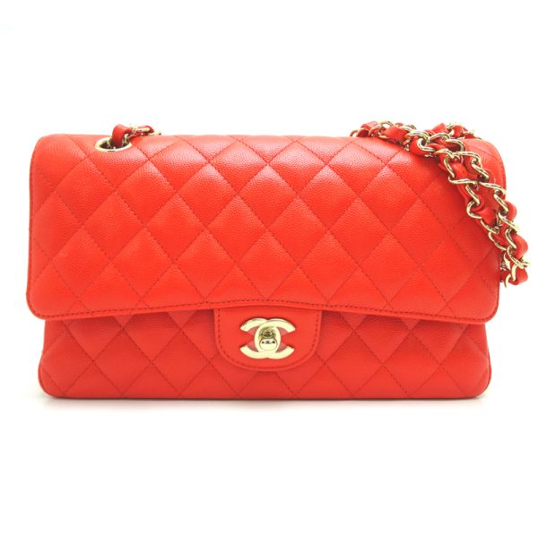 dh75355 1 Chanel Matelasse Chain Shoulder Bag Caviar Skin Red Gold