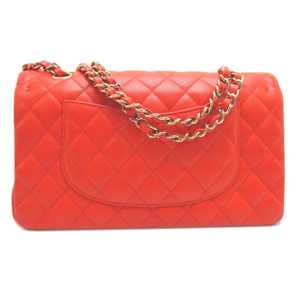 dh75355 2 Chanel Matelasse Chain Shoulder Bag Caviar Skin Red Gold