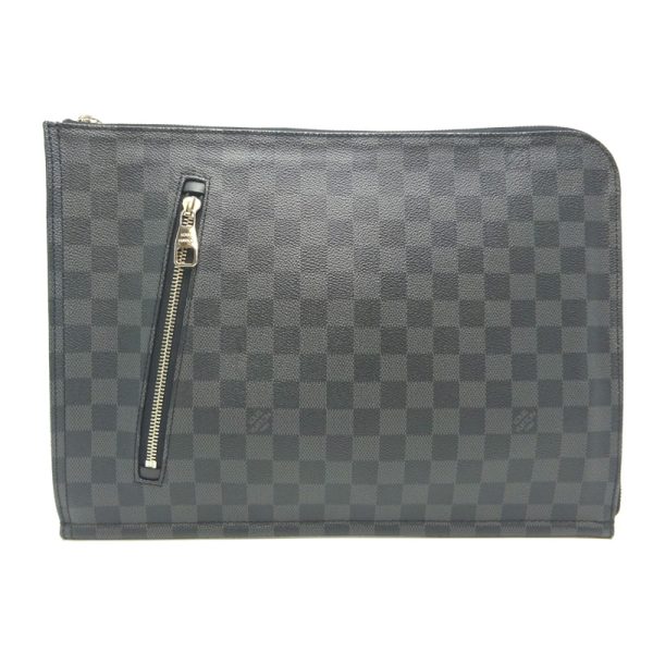 dh79544 1 Louis Vuitton Posh Document Clutch Bag Damier Graphite