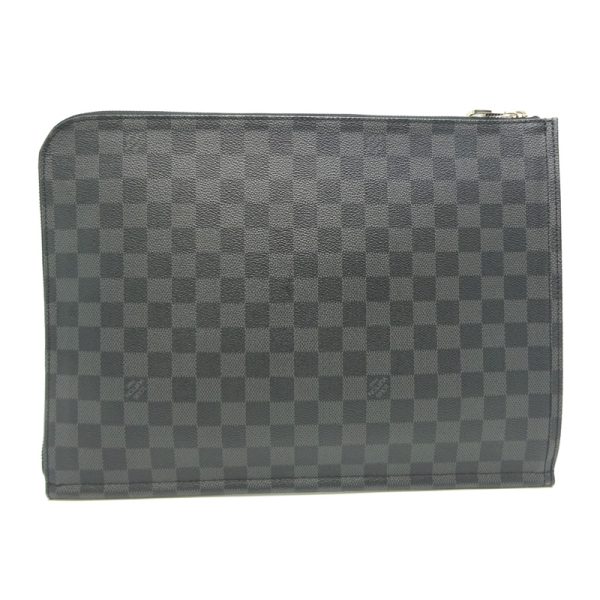 dh79544 2 Louis Vuitton Posh Document Clutch Bag Damier Graphite