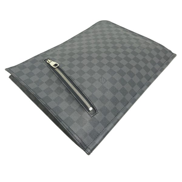 dh79544 3 Louis Vuitton Posh Document Clutch Bag Damier Graphite