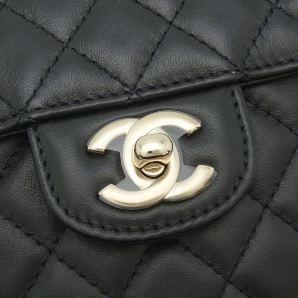 dh81113 8 Chanel Matelasse Heart Shape Chain Shoulder Lambskin Black