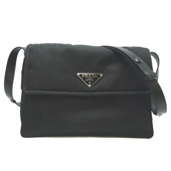 dh81805 1 Prada Medium Padded Re Nylon Shoulder Bag Re Nylon Black