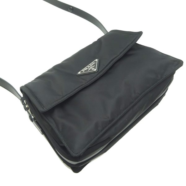 dh81805 3 Prada Medium Padded Re Nylon Shoulder Bag Re Nylon Black