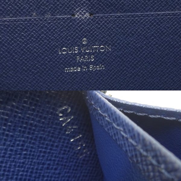 dh81868 6 Louis Vuitton Zippy Long Wallet Epi Andico Blue