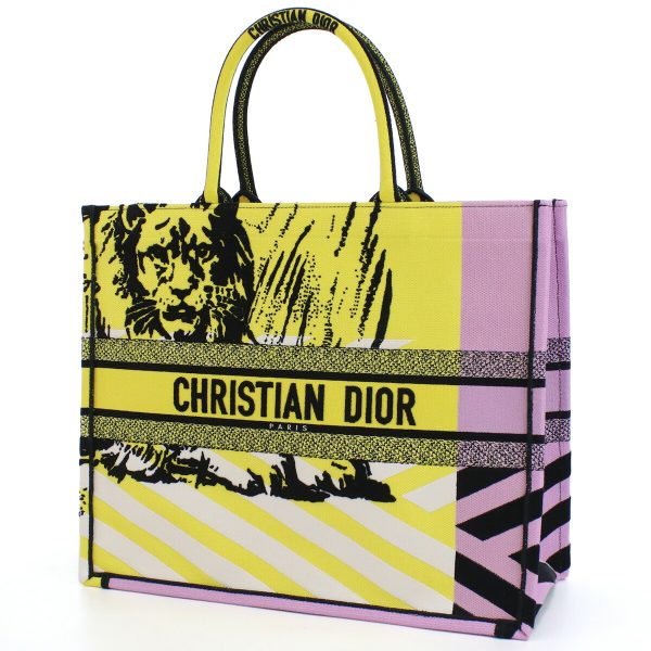 diom1286011 2 Dior Canvas Italy Tote Bag Multicolor