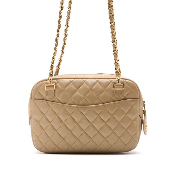 dppxoew8pqg4y 4 Chanel Matelasse Double Chain Lambskin Beige Gold