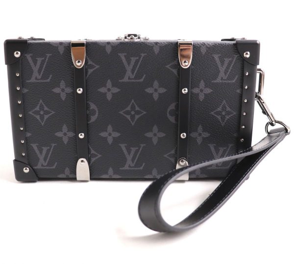 e01 st20913 1 Louis Vuitton Wallet Trunk Leather Black