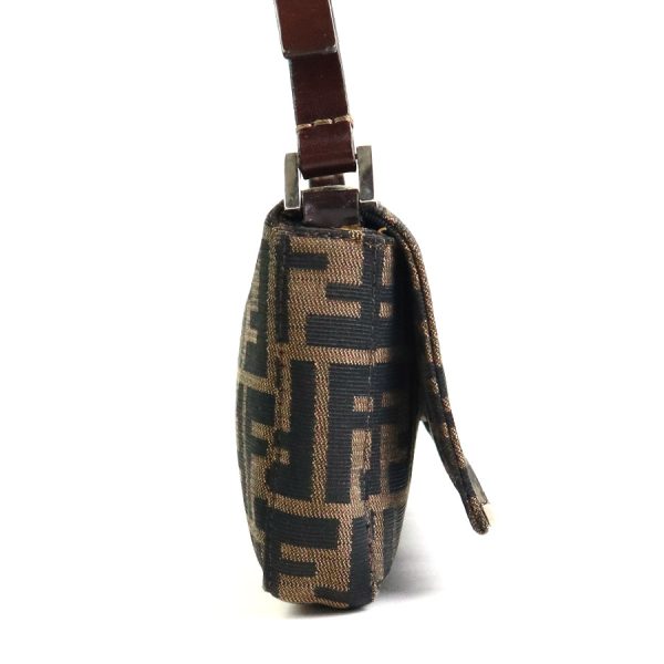 e56671a 1 Fendi Zucca Canvas Shoulder Bag Brown