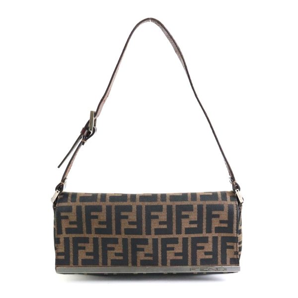 e56671a Fendi Zucca Canvas Shoulder Bag Brown