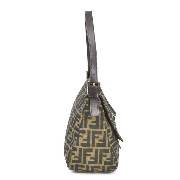 e56952i 1 Fendi Zucca Mamma Canvas Shoulder Bag Brown