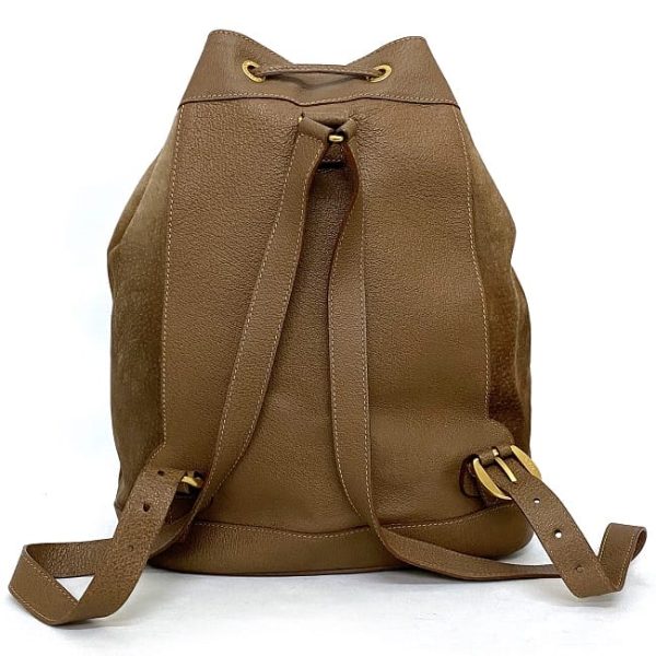 ec 18407 3 Gucci Backpack Brown Bamboo Leather Suede