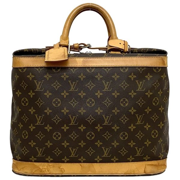 ec 18694 1 Louis Vuitton Logo All Over Pattern Cruiser Travel Bag Brown Beige