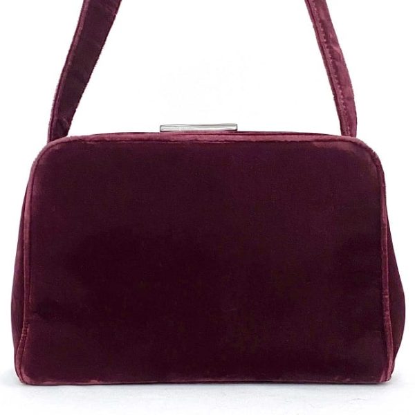 ec 18730 3 Prada Semi Shoulder Bag Suede Bordeaux