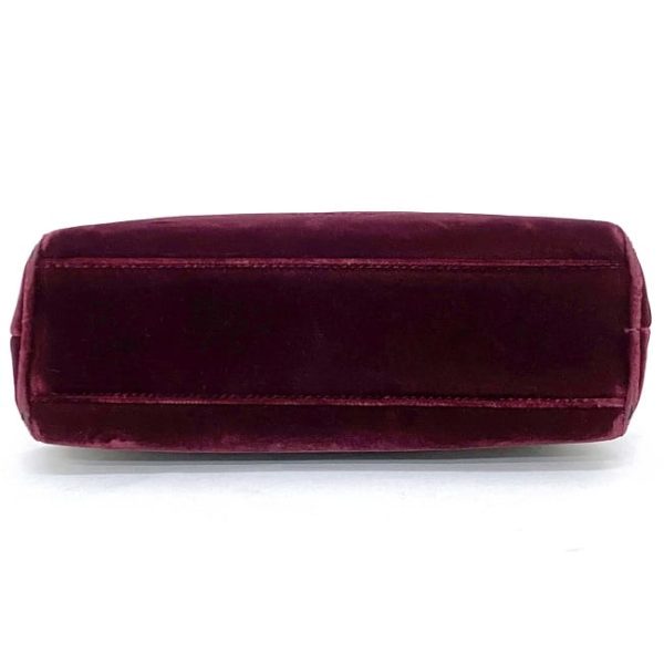 ec 18730 5 Prada Semi Shoulder Bag Suede Bordeaux