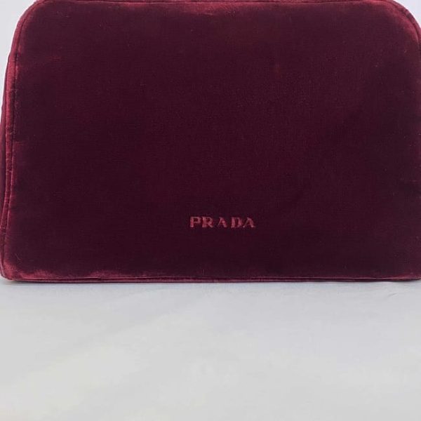 ec 18730 7 Prada Semi Shoulder Bag Suede Bordeaux