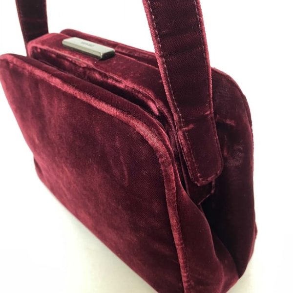 ec 18730 8 Prada Semi Shoulder Bag Suede Bordeaux