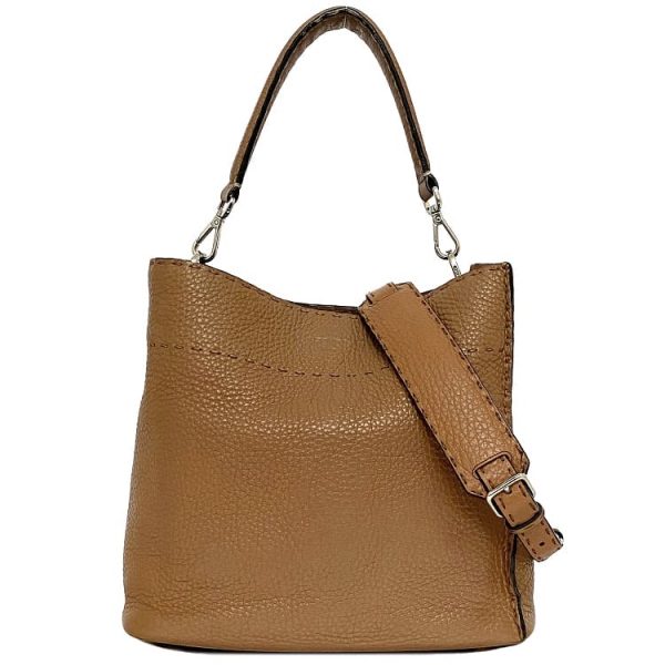 ec 18878 1 Fendi 2way Bag Leather Brown