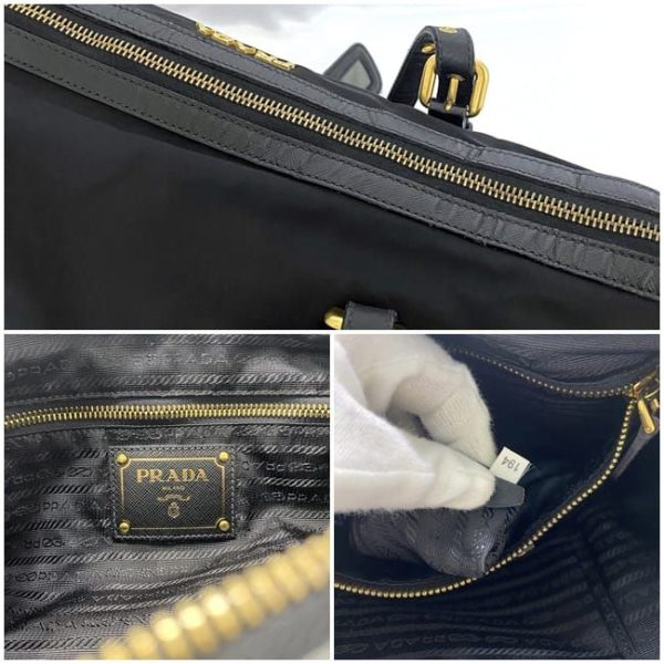 ec 18984 10 Prada Tote Bag Hardware Nero Black Gold