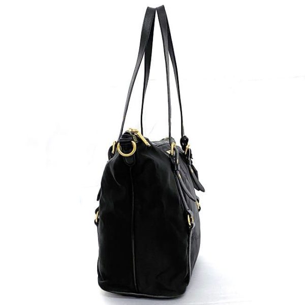 ec 18984 2 Prada Tote Bag Hardware Nero Black Gold