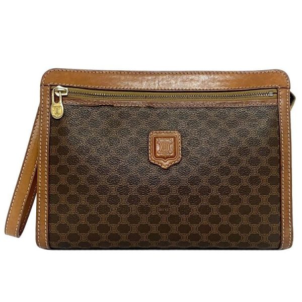 ec 19041 1 Celine Clutch Bag Brown Macadam PVC