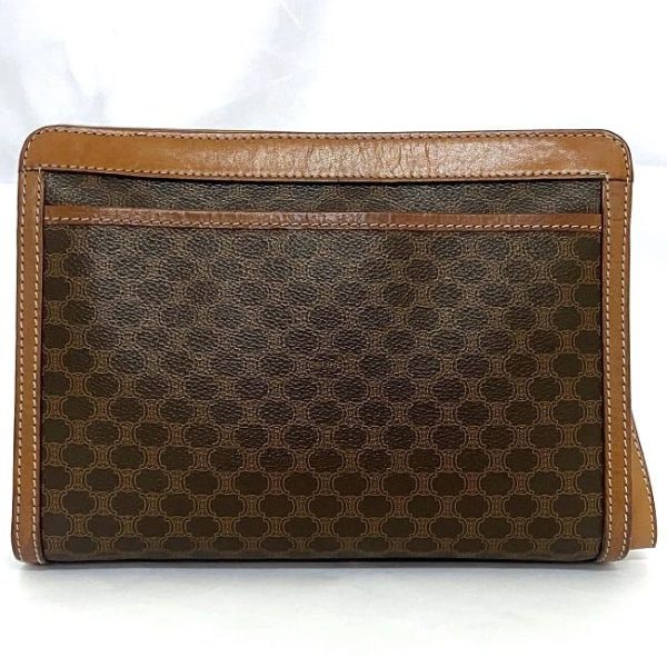 ec 19041 3 Celine Clutch Bag Brown Macadam PVC