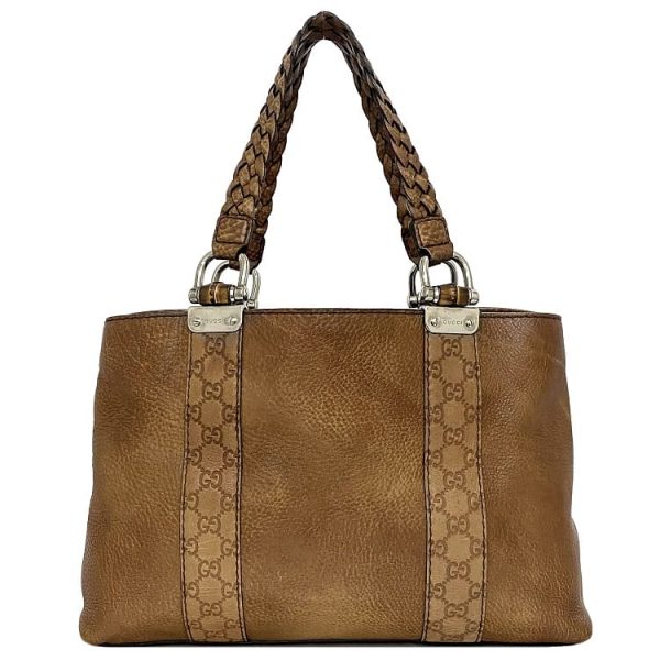 ec 19082 1 Gucci Bamboo Tote Bag Brown