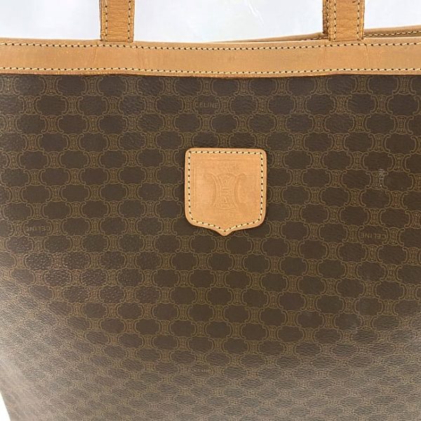 ec 19103 6 Celine Tote Bag Brown Beige Macadam