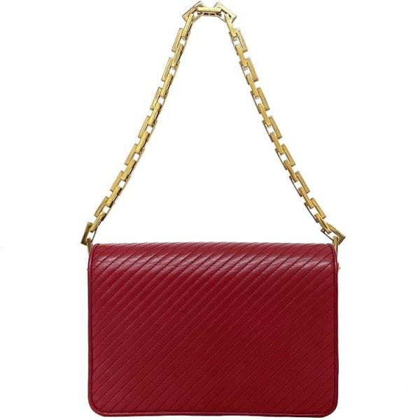 ec 19113 1 Saint Laurent Semi Shoulder Chain Leather Bag Red