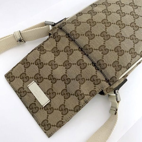 ec 19161 7 Gucci Mini Shoulder Bag Canvas Beige