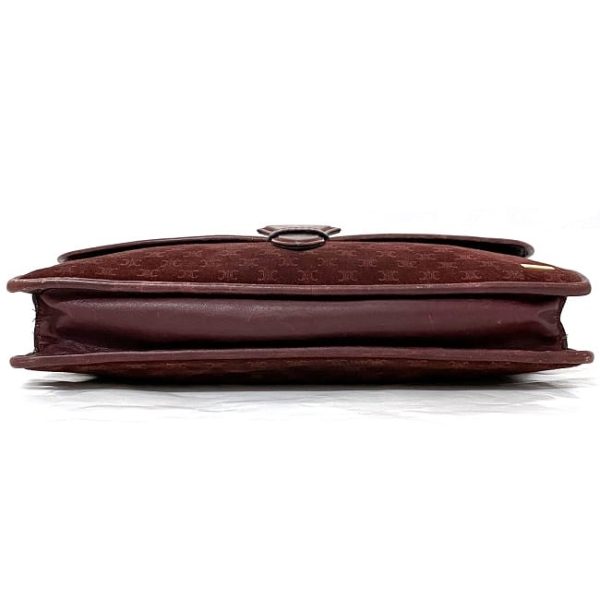 ec 19192 3 Celine Clutch Bag Bordeaux Macadam Flap Suede Leather