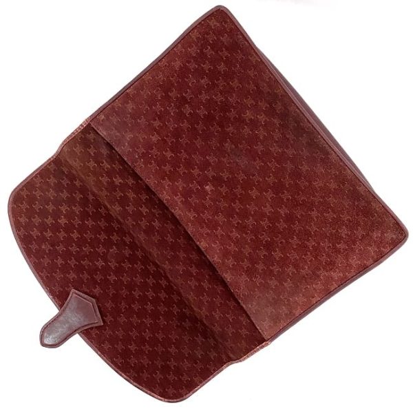 ec 19192 9 Celine Clutch Bag Bordeaux Macadam Flap Suede Leather