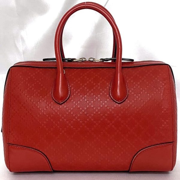 ec 19256 4 Gucci 2way Bag Bright Diamante Mini Boston Leather Handbag Orange Red