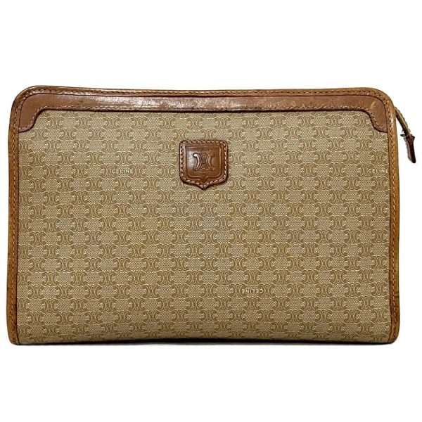 ec 19275 1 Celine Clutch Bag Beige Brown Macadam