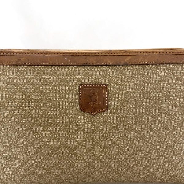 ec 19275 6 Celine Clutch Bag Beige Brown Macadam